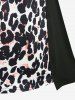 Plus Size Leopard Print 2 In 1 Dress -  