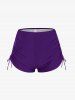 Plus Size Halter Backless Empire Waist Modest Boyshorts Tankini Swimsuit -  