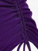 Plus Size Halter Backless Empire Waist Modest Boyshorts Tankini Swimsuit -  
