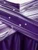 Plus Size Halter Backless Empire Waist Modest Boyshorts Tankini Swimsuit -  