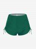 Plus Size Halter Backless Empire Waist Modest Boyshorts Tankini Swimsuit -  