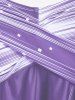 Plus Size Halter Backless Empire Waist Modest Boyshorts Tankini Swimsuit -  