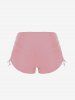Plus Size Halter Backless Empire Waist Modest Boyshorts Tankini Swimsuit -  