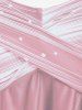 Plus Size Halter Backless Empire Waist Modest Boyshorts Tankini Swimsuit -  