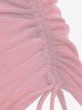 Plus Size Halter Backless Empire Waist Modest Boyshorts Tankini Swimsuit -  