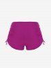 Plus Size Halter Backless Empire Waist Modest Boyshorts Tankini Swimsuit -  
