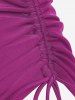 Plus Size Halter Backless Empire Waist Modest Boyshorts Tankini Swimsuit -  
