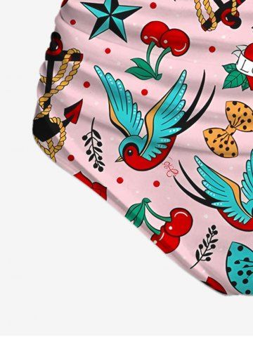 Bird Cherry Heart Anchor Bowknot Cruise Print Hawaii Swim Bottom