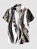 Leopard Curve Colorblock Print Plus Size Matching Hawaii Beach Outfit For Couples -  