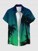 Coconut Tree Ombre Galaxy Print Plus Size Matching Hawaii Beach Outfit For Couples -  