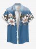 Flower Leaf Plaid Ombre Print Plus Size Matching Hawaii Beach Outfit For Couples -  