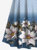 Flower Leaf Plaid Ombre Print Plus Size Matching Hawaii Beach Outfit For Couples -  