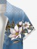 Flower Leaf Plaid Ombre Print Plus Size Matching Hawaii Beach Outfit For Couples -  