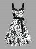 Octopus Two Tone Print Plus Size Matching Beach Outfit For Couples -  