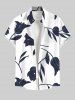 Costume de Plage Grande Taille Imprimé à Fleurs et Feuilles Assorti - Blanc 