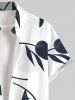 Costume de Plage Grande Taille Imprimé à Fleurs et Feuilles Assorti - Blanc 