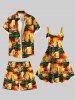 Plus Size Coconut Tree Beer Glass Print Hawaii Beach Shorts For Men -  