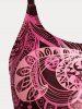Plus Size & Curve Butterfly Padded Boyleg Modest Tankini  Swimsuit -  