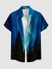 Galaxy Star Tree Light Beam 3D Print Plus Size Matching Hawaii Beach Outfit For Couples -  