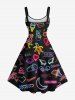 Glitter Neon Flamingo Banana Heart Wing Moon Print Plus Size Matching Hawaii Beach Outfit For Couples -  