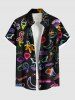 Glitter Neon Flamingo Banana Heart Wing Moon Print Plus Size Matching Hawaii Beach Outfit For Couples -  
