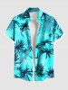 Coconut Tree Tropical Leaf Print Plus Size Matching Hawaii Beach Outfit For Couples -  