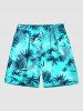 Coconut Tree Tropical Leaf Print Plus Size Matching Hawaii Beach Outfit For Couples -  