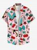 Bird Cherry Heart Anchor Bowknot Cruise Print Shirt Swimsuit Plus Size Matching Hawaii Beach Outfit For Couples -  