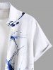 Flowers Paint Splatter Print Plus Size Matching Hawaii Beach Outfit For Couples -  
