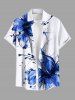 Flowers Paint Splatter Print Plus Size Matching Hawaii Beach Outfit For Couples -  