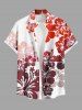 Tenue de Plage à Imprimé Fleurs Tropicales D'Hibiscus Grande-Taille pour Couples - Rouge 