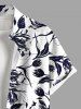 Costume de Plage Grande Taille Imprimé à Fleurs et Feuilles Assorti - Noir 