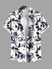 Costume de Plage Grande Taille Imprimé à Fleurs et Feuilles Assorti - Noir 
