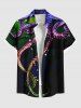 Colorful Octopus Bubble Seabed Print Hawaii Plus Size Matching Outfit For Couples -  