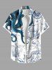 Octopus Sailboat Starfish Mermaid Cruise Print Plus Size Matching Outfit For Couples -  