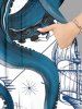 Octopus Sailboat Starfish Mermaid Cruise Print Plus Size Matching Outfit For Couples -  