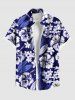 Tropical Flower Leaf Print Plus Size Matching Hawaii Beach Outfit For Couples -  