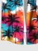 Tenue de Plage Grande Taille Imprimé Cocotiers et Arc-en-Ciel pour Couples - Multi-A 