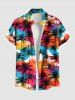 Tenue de Plage Grande Taille Imprimé Cocotiers et Arc-en-Ciel pour Couples - Multi-A 