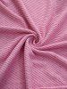 Haut Cache-Coeur Ceinturé Côtelé Ombre et Leggings Imprimé en Dentelle Grande Taille - Rose clair 
