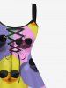 Costume de Plage Hawaiien Coloré Imprimé Tressée Grande Taille pour Couples - Multi-A 