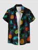 Colorful Pineapple Print Plus Size Matching Hawaii Beach Outfit For Couples -  