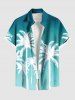 Coconut Tree Dip Dye Ombre Print Plus Size Matching Hawaii Beach Outfit For Couples -  