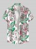 Costume de Plage Grande Taille Imprimé à Fleurs et Feuilles Assorti - Blanc 