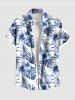 Floral Tropical Leaves Print Plus Size Matching Hawaii Beach Outfit For Couples -  