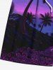 Coconut Tree Moon Sea Ombre Sky Print Plus Size Matching Hawaii Beach Outfit For Couples -  