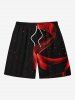 Ombre Ribbon Stars Galaxy Print Plus Size Matching Hawaii Beach Outfit For Couples -  