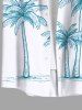 Coconut Tree Print Plus Size Matching Hawaii Beach Outfit For Couples -  