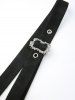 Lace Up Crisscross Strappy Buckle Grommet Solid A Line Skirt -  