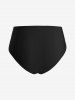 Plus Size Dip Dye Ombre Print Layered Ruffles Crisscross Strappy Tankini Swimsuit -  